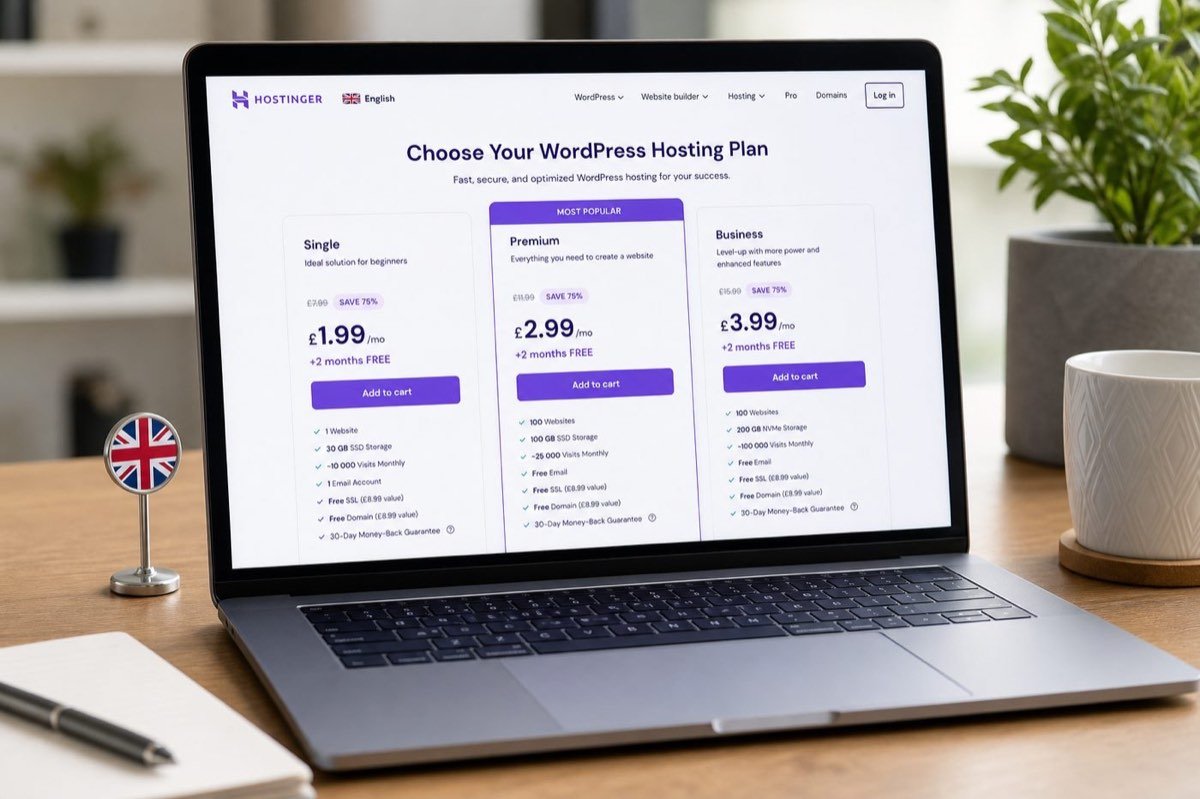 Single Premium and Business WordPress hosting plans compared for UK buyers