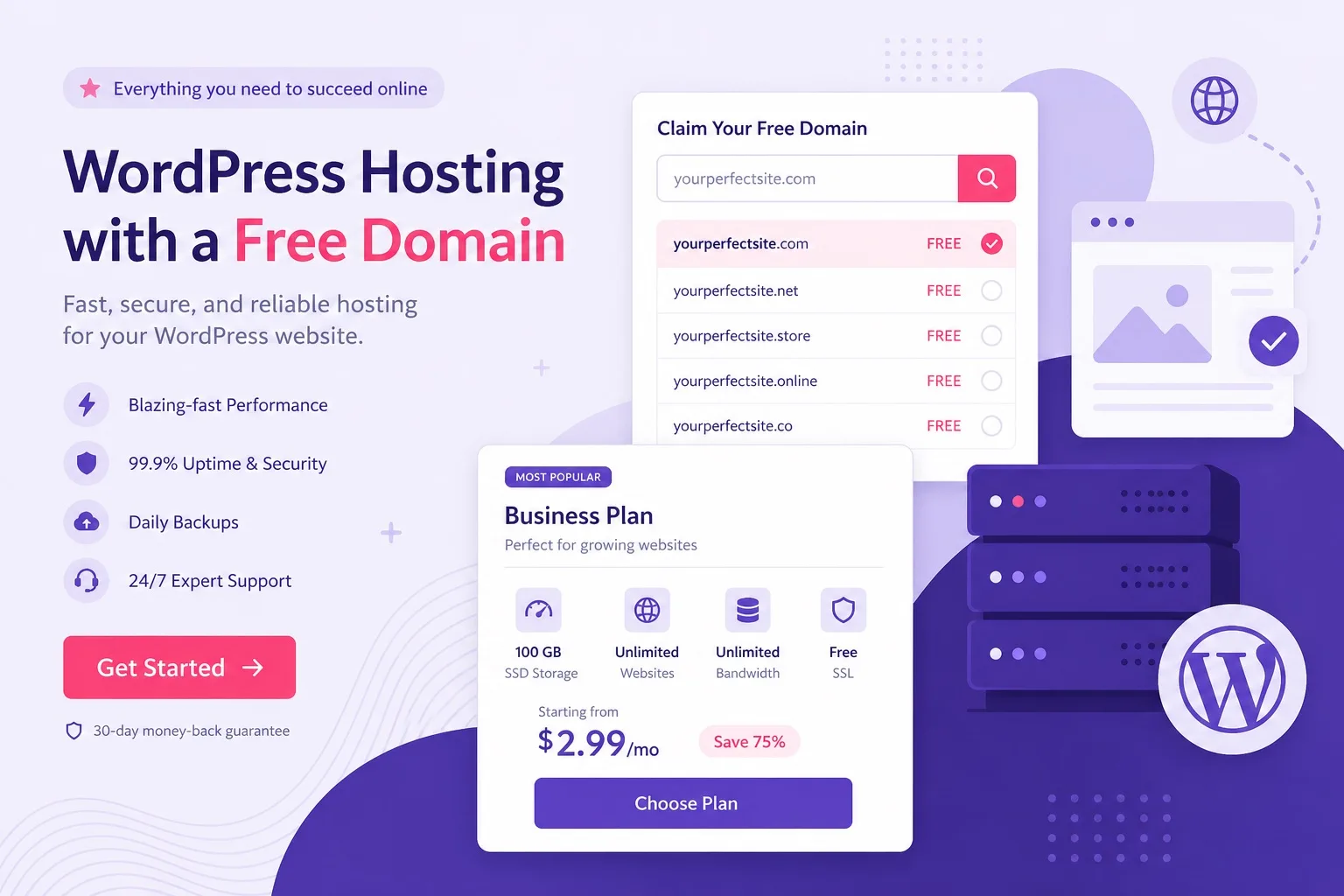Buy Hostinger WordPress hosting with free domain cover guide