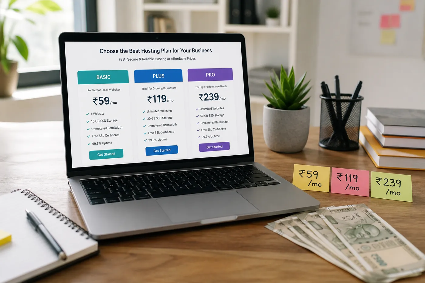 Cheapest web hosting India for small business Hostinger plans overview