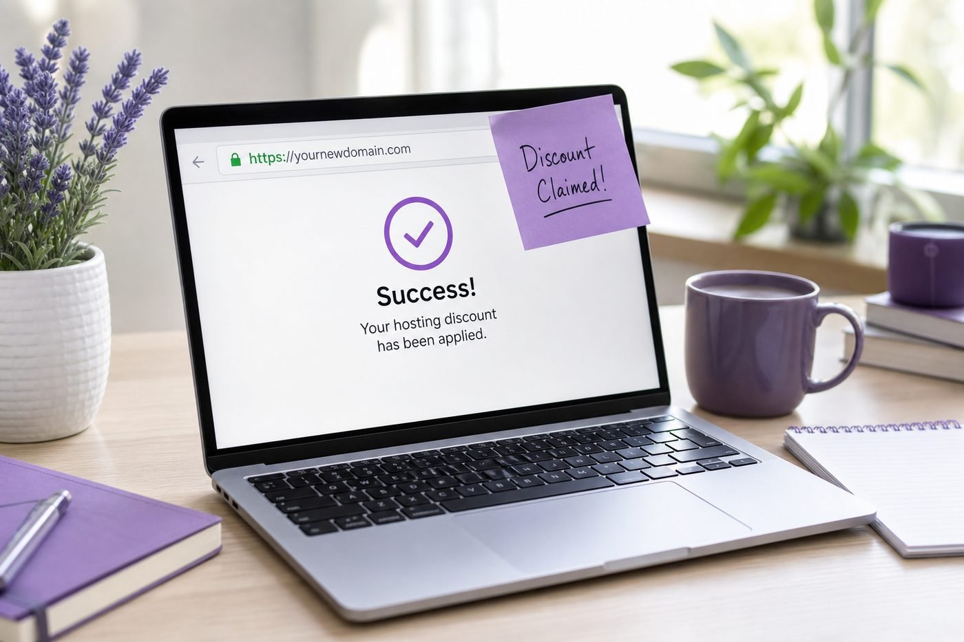 Beginner claiming WordPress Hosting 20% Off through a Hostinger coupon offer