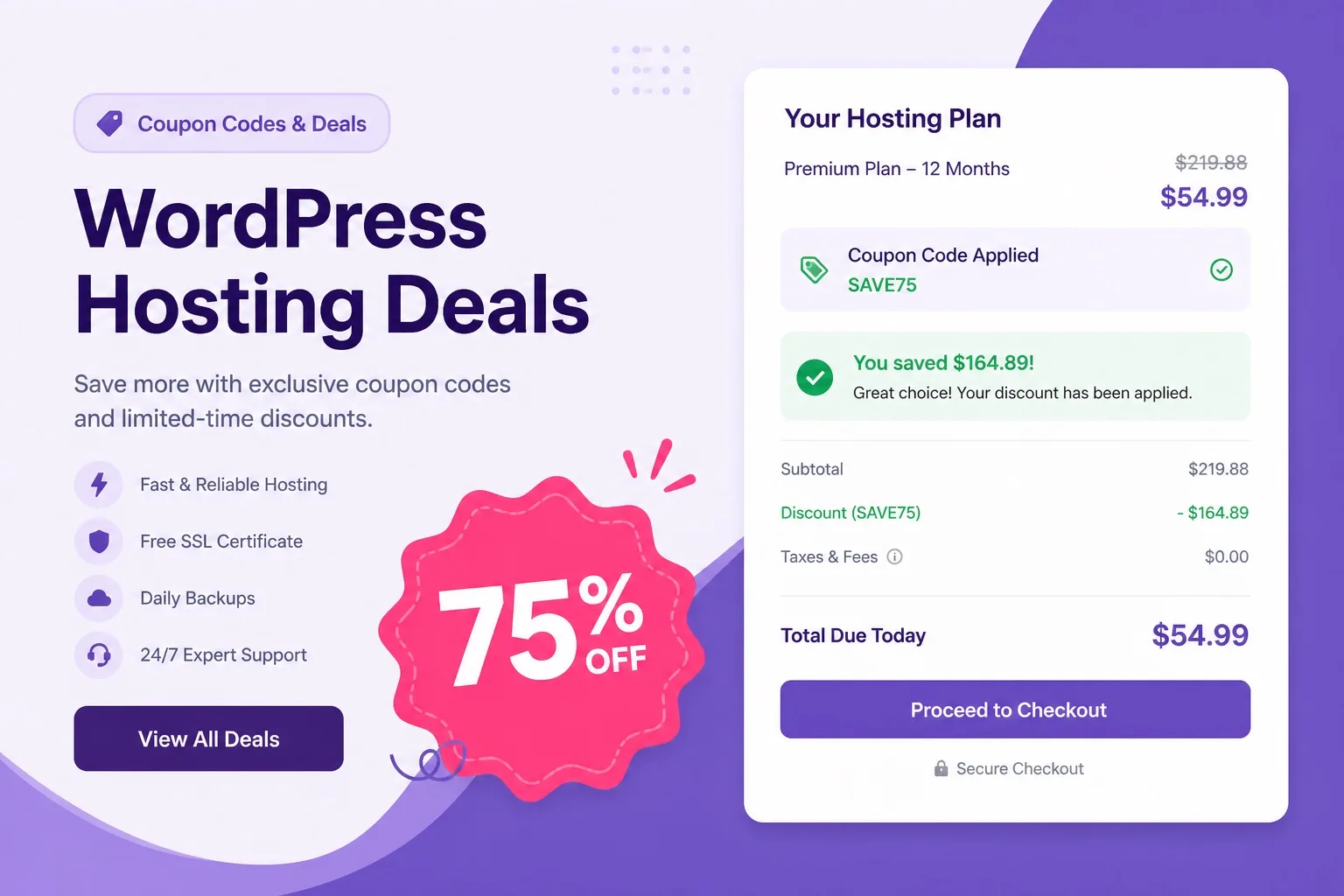 Hostinger coupon codes and discount deals overview for WordPress hosting buyers