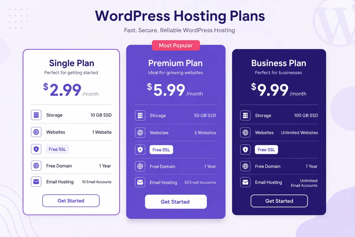 Hostinger WordPress hosting plans and pricing checkout page