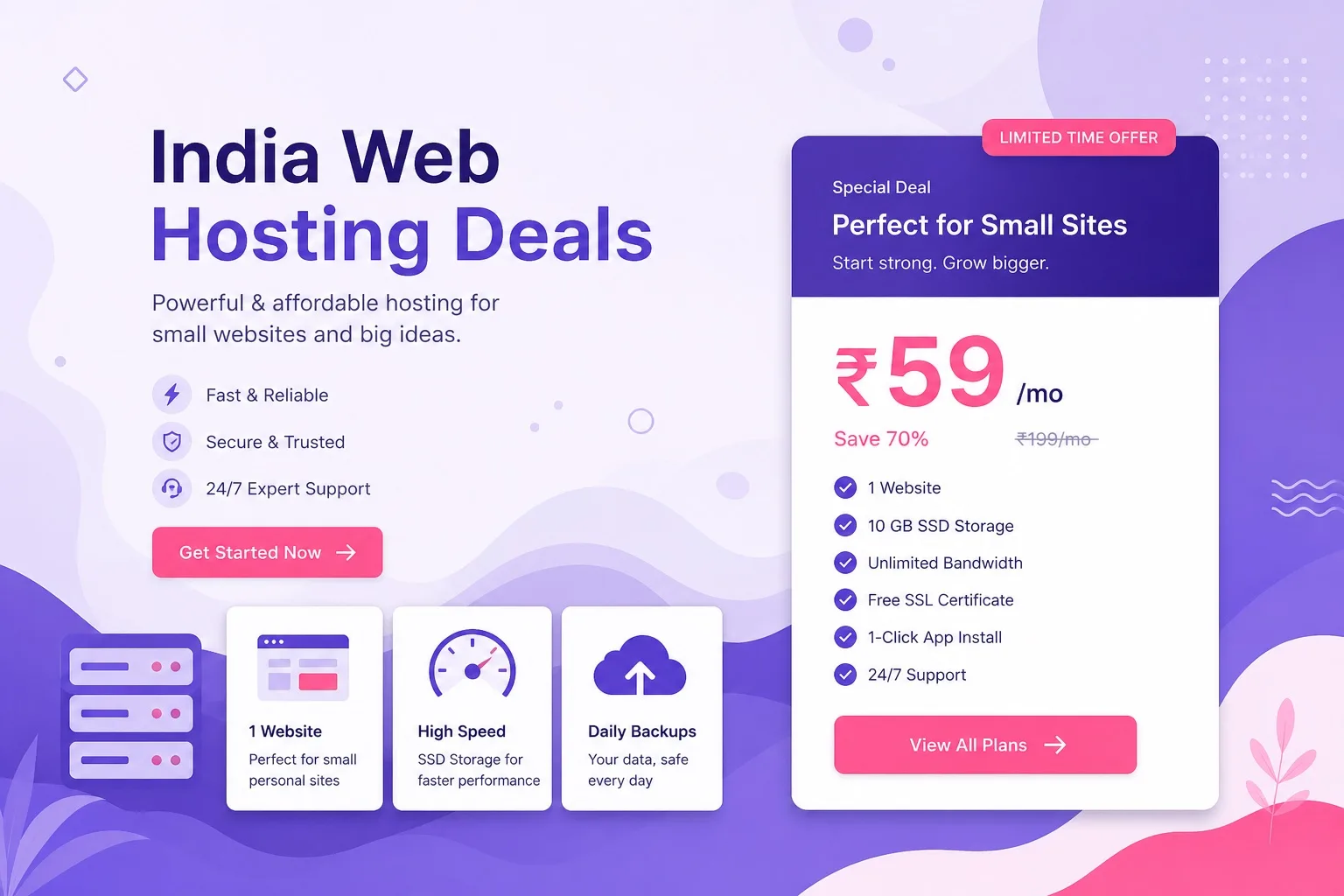 Web hosting deals India Hostinger cheap plans for small sites overview