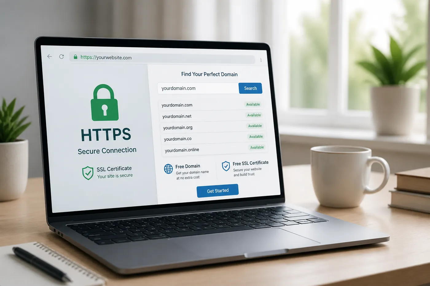 Web hosting free domain and SSL Hostinger plans overview